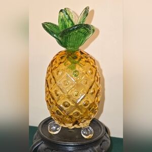 Plow And Hearth Glass Pineapple